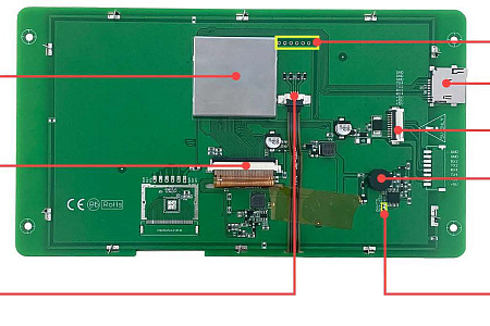 DMG80480C070_04W T5L0 UART HMI 7" TV-TN ЖК-дисплей коммерческого класса