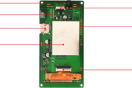 DMG12720C050_03WTC DWIN T5L2 UART HMI 5" IPS Incell ЖК-дисплей коммерческого класса с сенсорной ёмкостной панелью