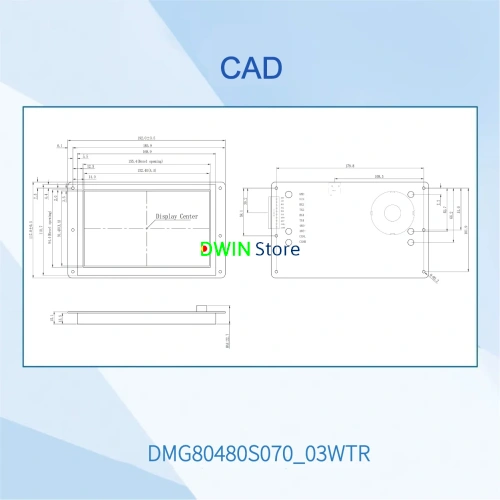 DMG80480S070_03W DWIN T5L1 UART HMI 7" IPS ЖК-дисплей для суровых условий эксплуатации фото 5