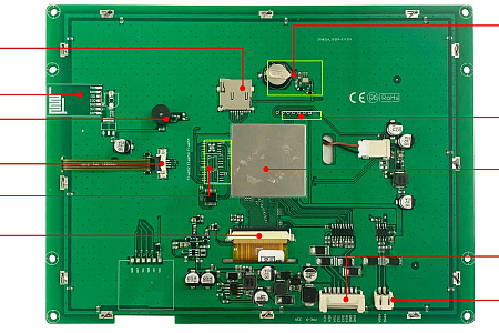 DMG80600K080_03W DWIN T5L1 UART HMI 8" TN ЖК-дисплей медицинского класса