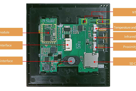 TC040C17U00(W00/W00Z01/W00Z02/W00Z06) DWIN T5L0 UART 4" проводной контроллер IOT Smart Home с сенсорным экраном и Wi-Fi (опционально)