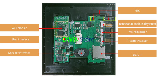TC040C17U00(W00/W00Z01/W00Z02) DWIN T5L0 UART 4" проводной контроллер IOT Smart Home с сенсорным экраном и Wi-Fi (опционально) фото 3