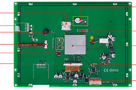 DMG80600T080_09W DWIN T5L1 UART HMI 8" TN ЖК-дисплей промышленного класса