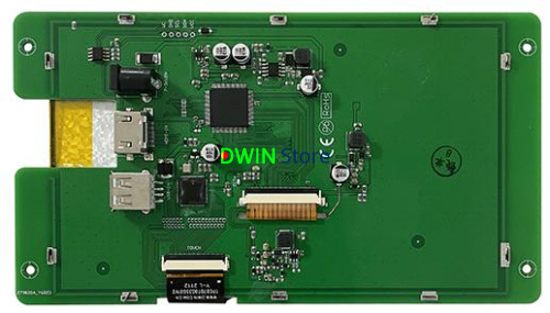 HDW070_008LZ04 DWIN 7" TN ЖК-дисплей 800*480 с USB и HDMI интерфейсом и сенсорной ёмкостной панелью фото 2