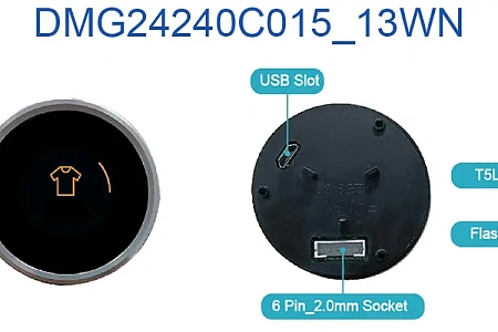 DMG24240C015_13WN DWIN T5L0 UART HMI 1.54" IPS круглый ЖК-дисплей коммерческого класса