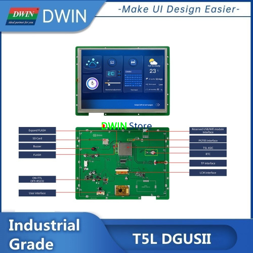 DMG10768T104_09W T5L2 UART 10.4" IPS-TFT ЖК-дисплей промышленного класса фото 3