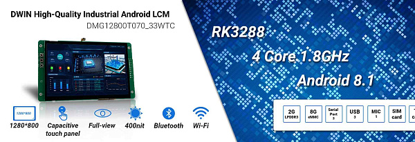 Экран дисплея системы DWIN Android