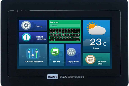 DMG80480T070_15W DWIN T5L1 UART HMI 7" TN ЖК-дисплей в корпусе промышленного класса