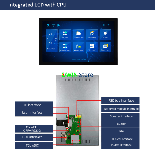 DMG19108C215_05WTC DWIN T5L UART HMI 21.5" 2K HD IPS ЖК-дисплей коммерческого класса фото 4